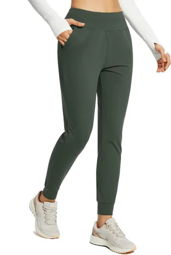 Miniatura 7 de BALEAF Pantalones deportivos con forro polar para mujer, resistentes al agua, térmicos, para senderismo, pantalones deportivos para correr, ropa