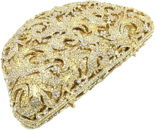 Miniatura 5 de Diamantes de imitación bolsos de noche para mujer embragues bolso cadena vestido de boda bolsos