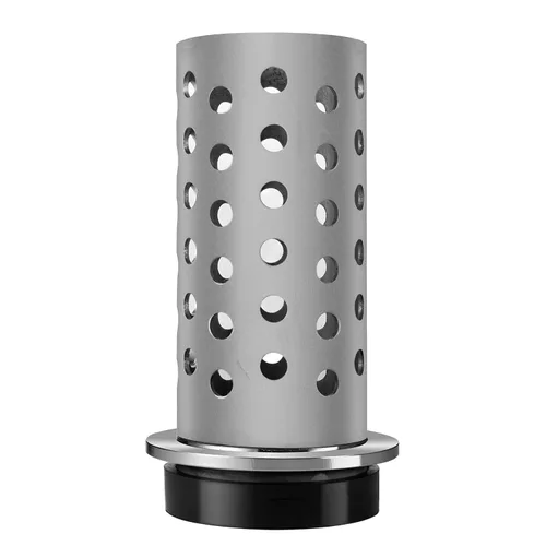 Miniatura 29 de DZQ Frasco de fundición perforada al vacío, acero inoxidable 304 con brida con base de bebedero de goma, varios tamaños para fundición de metal