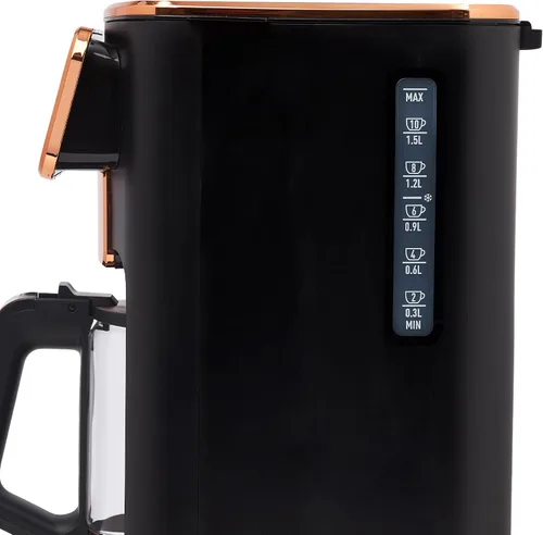 Miniatura 9 de Haden Cafetera caliente y helada de 12 tazas con 120 minutos para mantener el calor, retrasar la preparación, fuerza ajustable, reloj programable