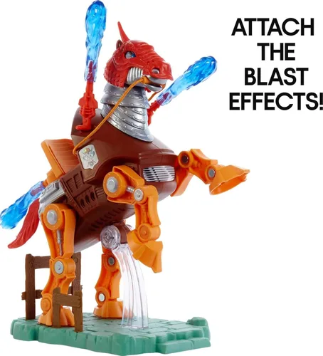 Miniatura 3 de Masters of the Universe Origins Stridor Figura de acción, caballo robot de 7 pulgadas de alto con lanzador de proyectiles, 3 ráfagas de plasma