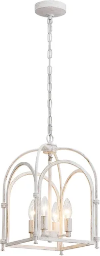 Miniatura 12 de Gold Crystal Chandelier, 4-Light Modern Chandeliers for Dining Room Light Fixture Over Table Adjustable Height Hanging Farmhouse Pendant Light for