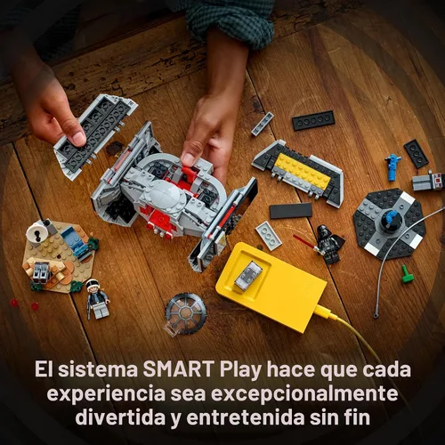 Miniatura 6 de LEGO Star Wars SMART Play: Darth Vader TIE Fighter - Juguete interactivo de construcción todo en uno - Reacciona a cómo te mueves y juegas con un