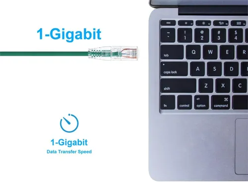Miniatura 5 de Monoprice Cable de conexión Ethernet Cat6, sin enganches, trenzado, 550 MHz, UTP, clasificación CMR, 28 AWG, 3 pies, verde - Serie SlimRun