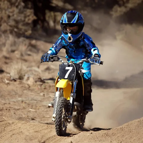 Miniatura 4 de Guantes de motocross para niños, niños y jóvenes, guantes de conducción para motocicleta, BMX, bicicleta de montaña, ATV, dedos completos, guantes