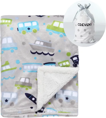 Miniatura 28 de CREVENT Manta de bebé de minky para niñas y niños, manta suave de felpa para recién nacidos - 30 x 40 pulgadas (Animal)