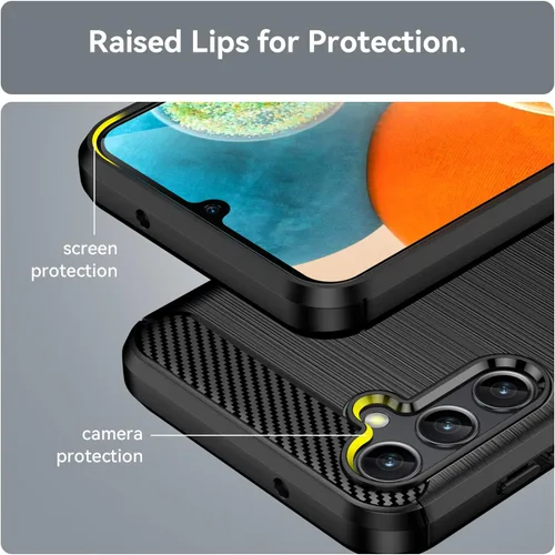 Miniatura 5 de Osophter Funda para Galaxy A14 5G, Samsung Galaxy A14 5G Funda con protector de pantalla de absorción de golpes Flexible TPU Caucho Protector