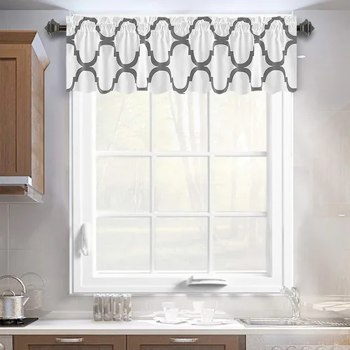 Miniatura 42 de Melodieux - Cortinas de bolsillo de moda marroquí para cocina, cafetería o baño, pequeñas ventanas