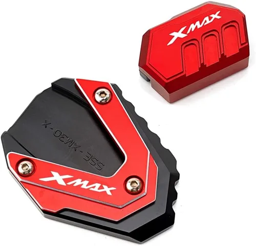 Miniatura 6 de KAnduo M para Yamaha Xmax 300 X-MAX 125 250 300 400 motocicletas Kickstand lateral soporte ampliador Pad y soporte soporte soporte columna auxiliar