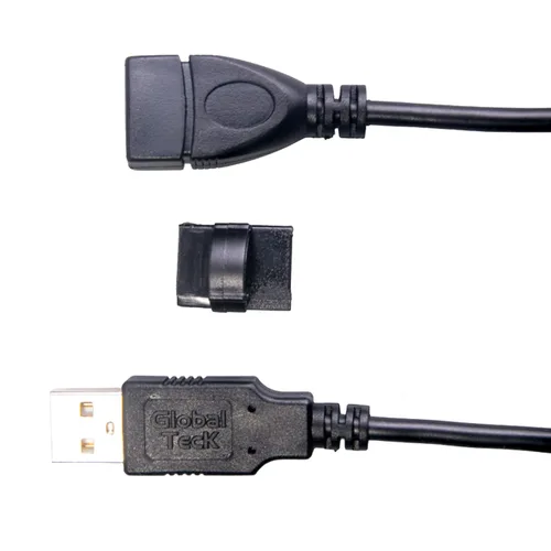 Global Teck Blue Beacon - Extensor de rango de cable USB-A para auriculares, altavoces, teclado, portátiles, PC, mouse, mejora la señal de línea de