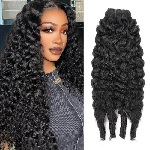 Miniatura 7 de Extensiones de cabello humano rizado con clip, 3C 4A, rizado con clip, cabeza completa, para mujeres negras, cabello humano brasileño Remy