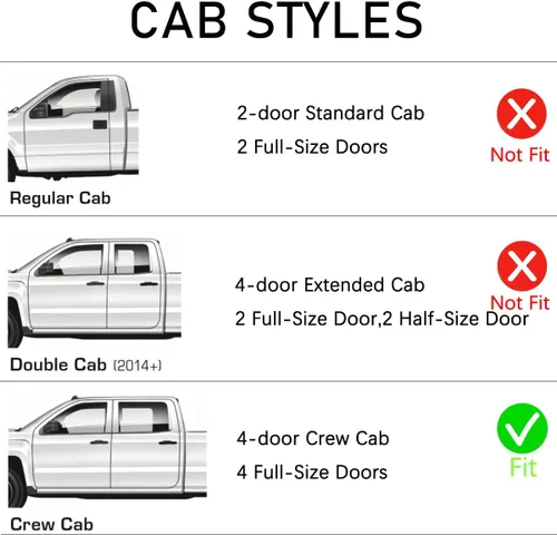 Miniatura 2 de Lightronic Visera de ventana de ventilación automática con clip extra duradera, compatible con Chevrolet Colorado y GMC Canyon 2015-2022, cabina