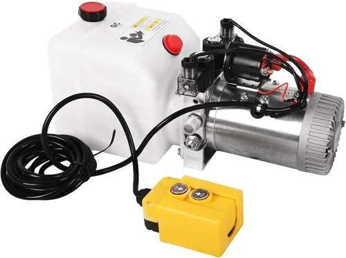 Miniatura 7 de Unidad de potencia hidráulica de 12 V 3200 PSI, bomba hidráulica de doble efecto para remolque volquete y elevación de automóviles Depósito
