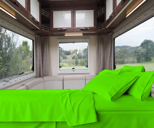 Miniatura 21 de RV-Sheets - Juego de sábanas estrechas de 29.9 x 78.3 in, 600 hilos, 100% egipcias, autocaravanas, caravanas, caravanas, barcos, suaves, de lujo