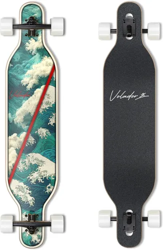 Miniatura 12 de VOLADOR Urban Freeride Pro Longboard Patineta Cruiser Adaptativa de 42 pulgadas Arce de América del Norte Longboard Camber Concave Drop