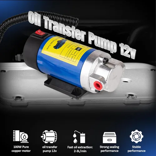Miniatura 5 de Bomba extractora de aceite de 12 V 100 W, extractor de aceite de motor para cambio de aceite, bomba eléctrica de transferencia de fluido, bomba