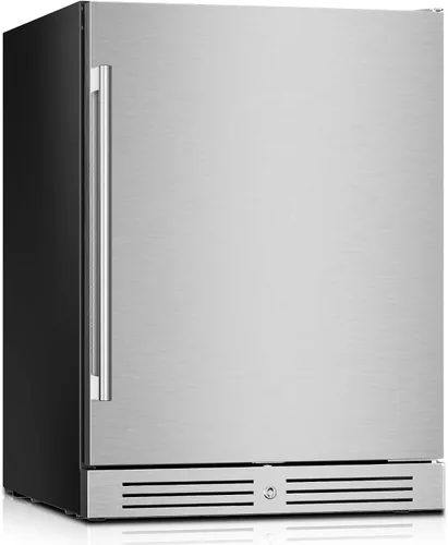 Miniatura 10 de Yeego Refrigerador de bebidas de 15 pulgadas, enfriador de bebidas para 100 latas con bloqueo y descongelación automática, nevera de bebidas