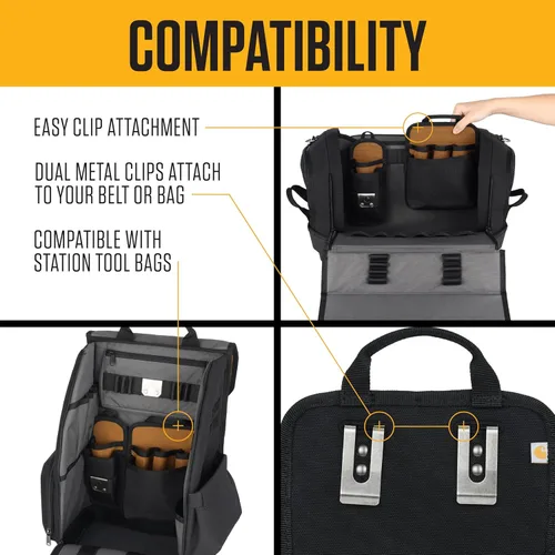 Miniatura 4 de Carhartt Bolsas de herramientas de la estación, organizador duradero, compatible con todas las bolsas de herramientas de la estación, tamaño mediano