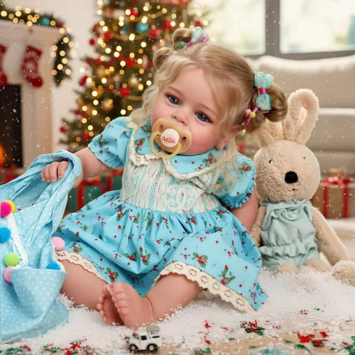Miniatura 4 de JIZHI Muñecas de Bebé Reborn Realistas - Muñecas de Bebé Recién Nacido Realistas de 18 Pulgadas Niña Rubia Hechas a Mano Muñecas de Niños Pequeños