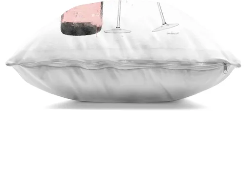 Miniatura 2 de Stupell Industries Amanda Greenwood - Almohada con diseño de botella de champán Always Good Idea, color rosa, 18 x 18 pulgadas