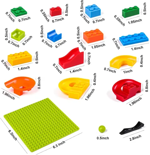 Miniatura 5 de Juego de 168 piezas de bloques de construcción clásicos de canicas, bloques de juguete STEM para niños, ensambla diferentes modelos de bloques
