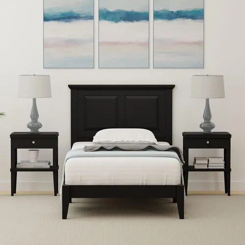 Miniatura 13 de Glenwillow Home Cama de plataforma de madera maciza estilo cabaña en tamaño matrimonial - Cereza clásica