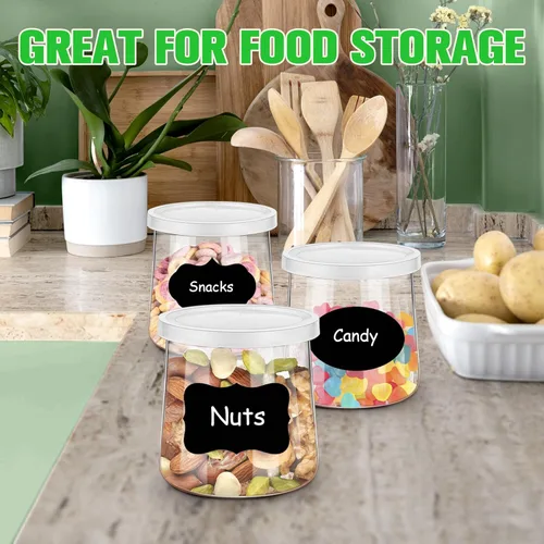 Miniatura 4 de Oui - Tapas para tarros de yogur, 32 tapas de plástico para tarros de yogur selladas contra fugas, tapas de repuesto con etiqueta para tarros de 32