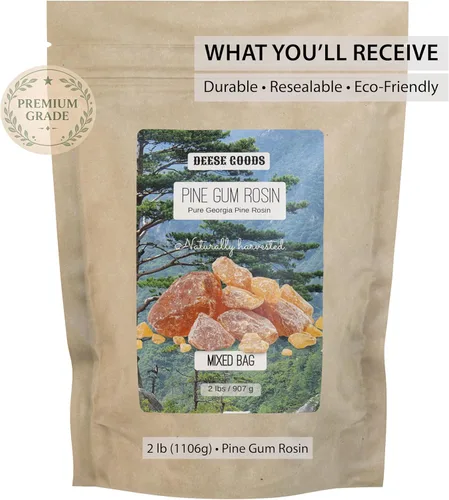 Miniatura 8 de Resina de Goma de Pino Natural para Envoltorios de Alimentos de Tela - Bolsa Mixta (1 kg) - Ideal para Músicos, Atletas, Bailarines y Proyectos DIY