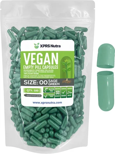 Miniatura 39 de XPRS Nutra Cápsulas vacías de tamaño 00 – 100 cápsulas veganas vacías – Pastillas vacías vegetarianas – Relleno de cápsulas vegetales DIY