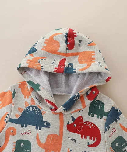 Miniatura 3 de Sudadera con capucha de forro polar de algodón para niños pequeños 2-7T