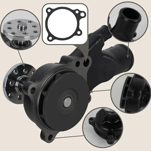 Miniatura 4 de 65142A1 Bomba de agua de circulación marina apta para Volvo Penta MerCruiser OMC GM Sierra 2.5L 3.0L 4.0L Reemplaza# 3854017 984360 814755 18-3575