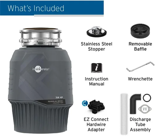 Miniatura 8 de InSinkErator EVOLUTION 0.75HP 3/4 HP, Advanced Series EZ Connect - Eliminación de basura de alimentación continua para alimentos y residuos