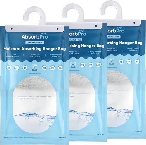 Miniatura 10 de Absorb Pro - Recipiente Absorbedor de Humedad con Carbón Activado - Paquete de 3 - Caja Eliminadora de Olores Desechable de 18 oz y Deshumidificador