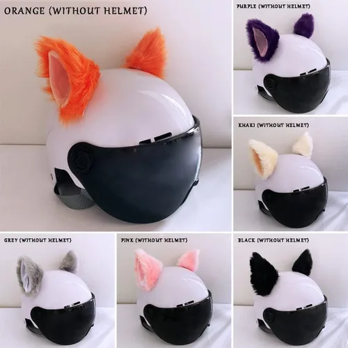 Miniatura 3 de Orejas de gato para casco, orejas de felpa, accesorio adhesivo para casco para bicicleta, motocicleta, superficies lisas, decoración de cascos