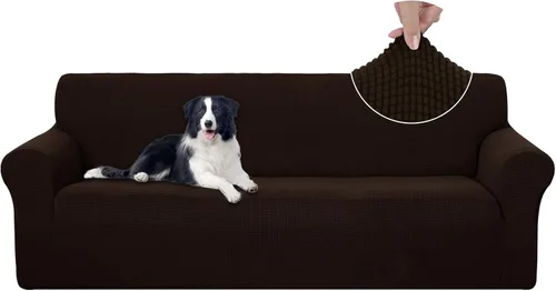 Miniatura 89 de U-NICE HOME Funda elástica para sofá, lavable, protector de muebles para sofá de 3 cojines, apta para mascotas (sofá, gris)