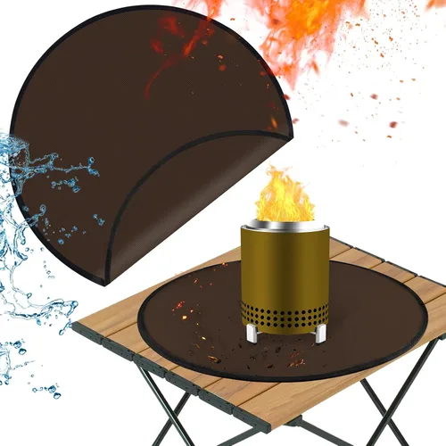 Miniatura 8 de Tapete para hoguera de 18.5 pulgadas compatible con accesorios Solo Stove Mesa y Mesa XL, tapete ignífugo compatible con Solo Stove Mesa, tapetes