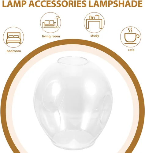 Miniatura 5 de Beaupretty Pantalla de cristal para lámpara de pared, pantalla de luz de repuesto, cubierta transparente para decoración del hogar, fácil