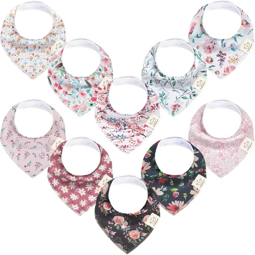 Miniatura 46 de KeaBabies - Juego de 8 baberos tipo bandana para bebés, niñas y niños - Baberos de algodón orgánico para babeo y dentición para recién nacidos