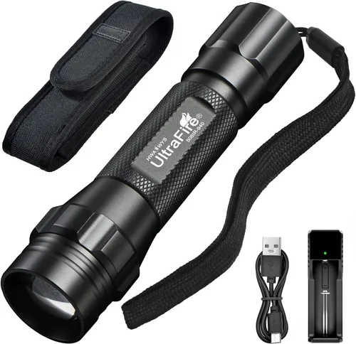 Miniatura 8 de ULTRAFIRE Linterna IR de 850 nm para visión nocturna, iluminador infrarrojo LED IR, luces IR con zoom son invisibles para el ojo humano, uso