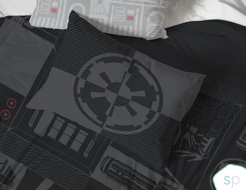 Miniatura 4 de Saturday Park Star Wars Dark Side Darth Vader Tech Juego de Cama Individual - 5 Piezas 100% Algodón Orgánico con Funda de Edredón y Sábanas