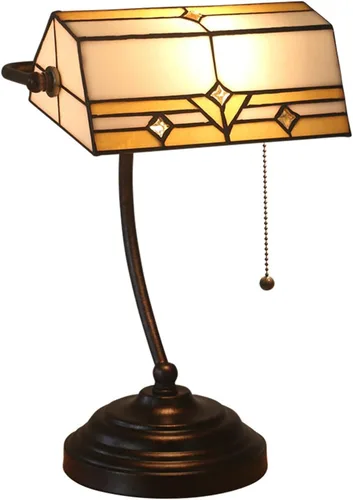 Miniatura 40 de Lámpara de escritorio Bankers Lámpara, Vintage, Mesa, Lámparas de noche, Lectura para Oficina de Estudio, Base de Aleación, W11 H15, Barroco Verde