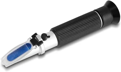 Miniatura 3 de Medidor refractómetro, profesional de mano de alcohol 0-80% prueba refractómetro probador hidrómetro con función de compensación automática
