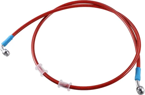 Miniatura 11 de X AUTOHAUX 31.5 in AN3 M10 Línea de freno hidráulico para coche, manguera de aceite, 28 ° 90 ° acero inoxidable para coche, motocicleta, motocross