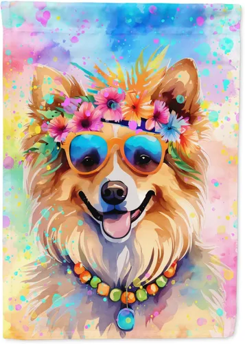 Miniatura 78 de Caroline's Treasures DAC2448GF - Bandera de jardín con diseño de perro afgano hippie Dawg, bandera decorativa para patio exterior, patio, obras