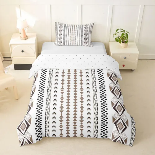 Miniatura 46 de Erosebridal Bohemian Duvet Cover Twin Country Southwestern Comforter Cover for Kids Teens Boho Aztec Arrows Diamond Bedding Set Black Gray Geometric