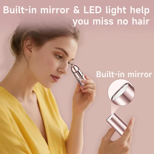 Miniatura 3 de Removedor de vello facial para mujeres (Gen 3 Pro), recortador facial de cejas, dispositivo de depilación 2 en 1 de lujo para cara, labios, nariz