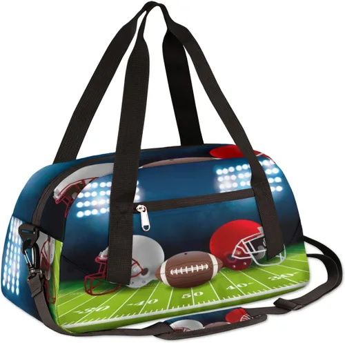 Miniatura 2 de Bolsas de lona para niños y niñas, adolescentes, bolsa de gimnasio deportiva para fines de semana, viajes, gimnasia, baile, ballet, casco de fútbol