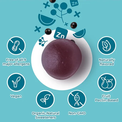 Miniatura 4 de Hyland's Gomitas orgánicas de saúco Plus para niños, bayas de saúco negro orgánicas con zinc y vitamina C, apoyo inmunológico para niños, 48 gomitas