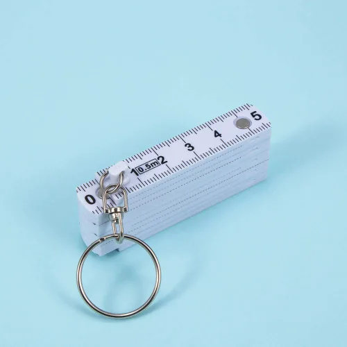 Miniatura 3 de Leadigol 2 llaveros de regla plegable, regla de plástico plegable portátil de 1.6 ft con llavero, herramienta de medición para mujeres y hombres