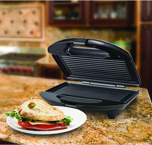 Miniatura 2 de Brentwood RA25985 Electrodomésticos TS-246 Panini Maker, Negro